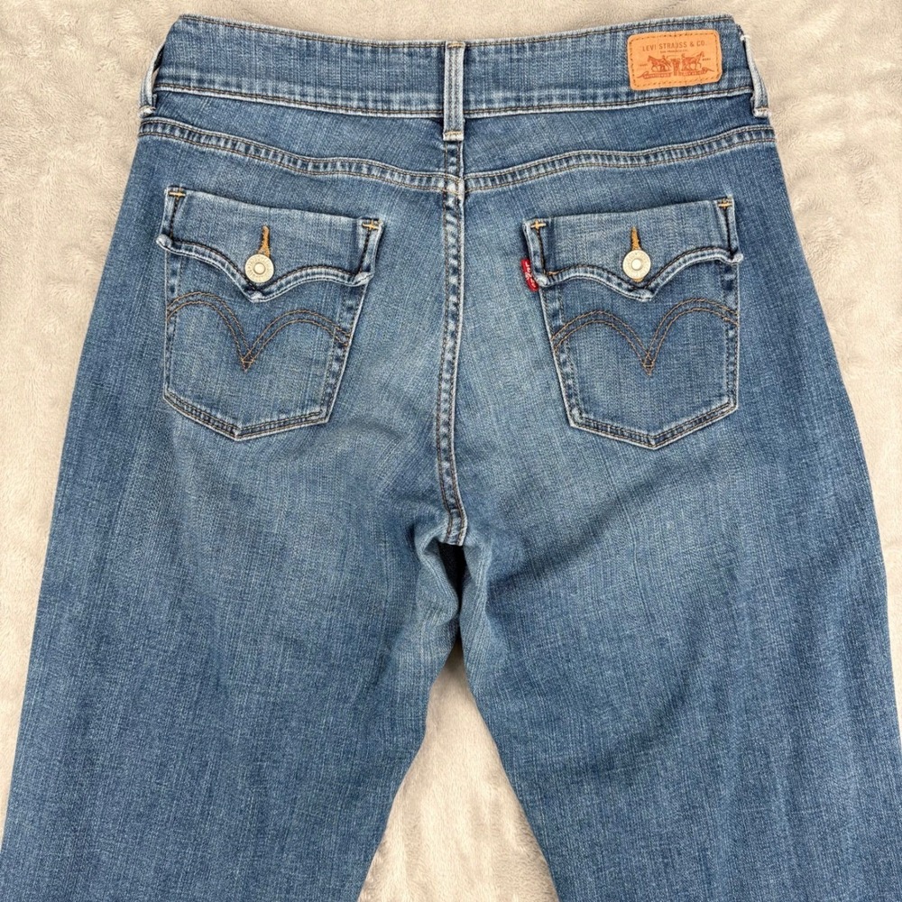 Levis Jeans Womens 4M (Fits 27x30.5) Blue 529 Curvy Bootcut Flap Pocket Y2K Boho - Picture 8 of 9